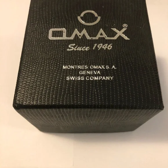 Silver Men's Omax Diamond accent stainless steel never worn Watch w/tags & box